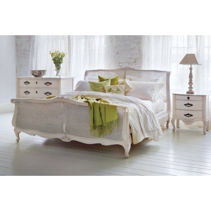 Louis XV Caned Painted Bed Louis XV Caned Painted Bed