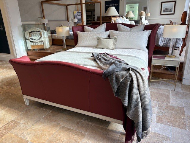 Churchill Leather Bedstead - Superking Size - Ex Display. Churchill Leather Bedstead - Superking Size - Ex Display.