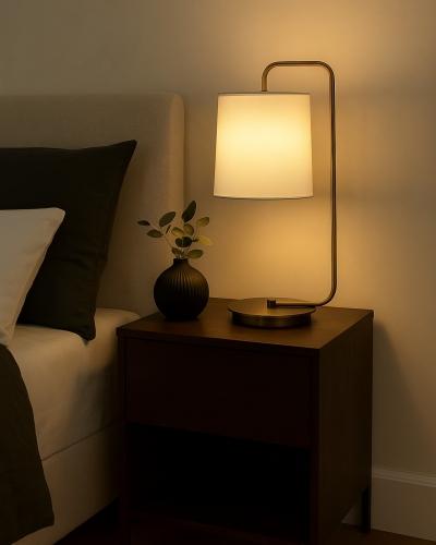 The Bassani Lamp diffuses light softly while adding sculptural elegance to any bedside table. Antique... The Bassani Lamp diffuses light softly while adding sculptural elegance to any bedside table. Antique...