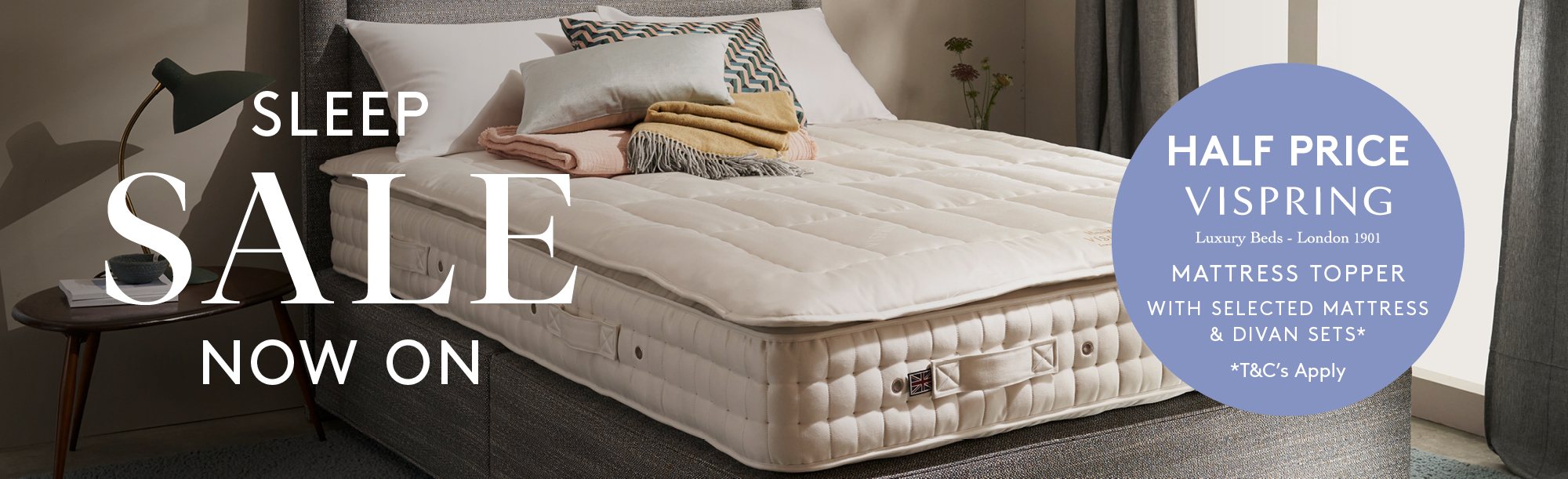 And So To Bed Sleep Sale Half Price Vispring Mattress Topper Offer