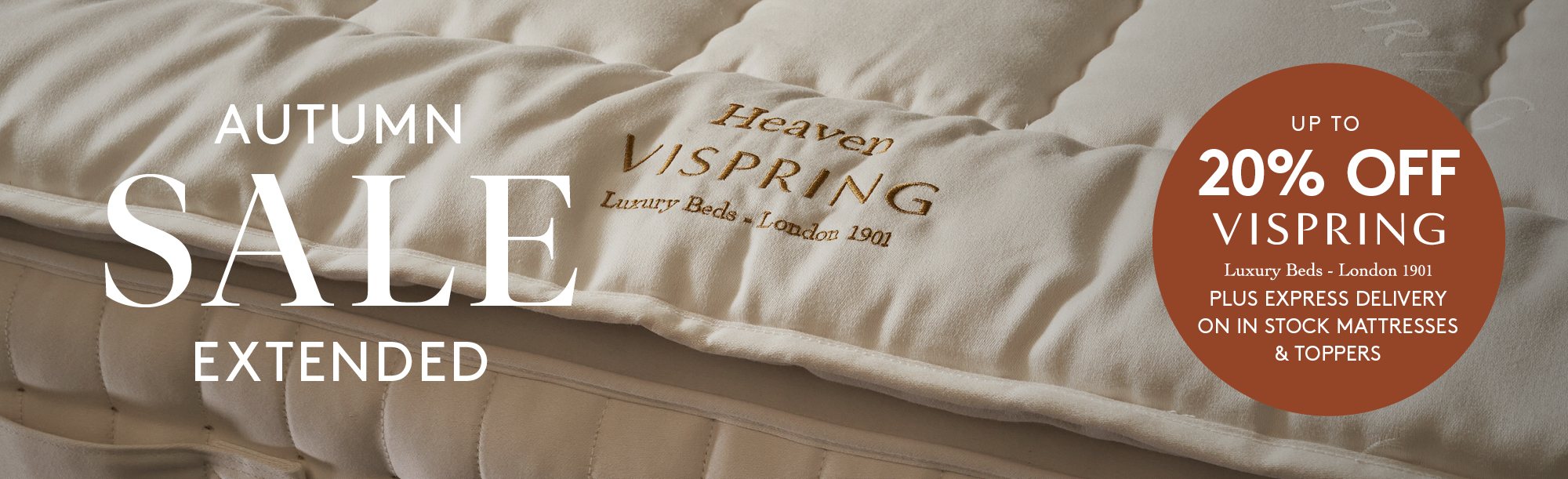 And So To Bed Autumn Sale 20% Off Vispring & Express Delivery On In Stock Mattresses & Toppers