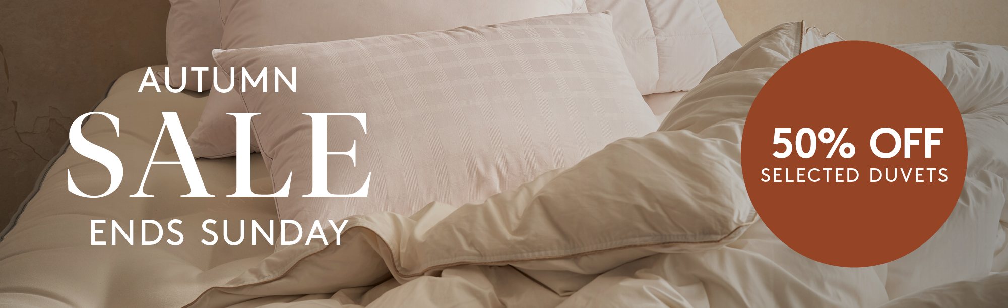 And So To Bed Autumn Sale 50% Off Selected Duvets