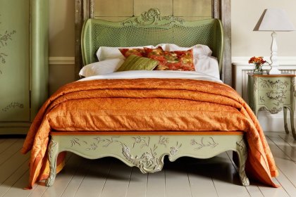 Floral Caned Bed Floral Caned Bed