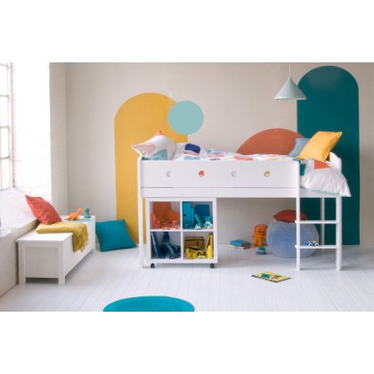 Cubix Children's Mid Sleeper With Storage Bookcase Cubix Children's Mid Sleeper With Storage Bookcase
