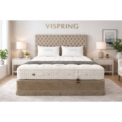 Vispring Excellence Divan Set with Aldo Headboard - Ex Display Vispring Excellence Divan Set with Aldo Headboard - Ex Display