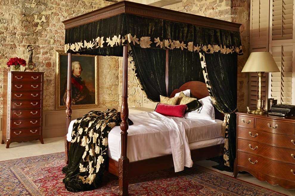 Georgian Natural Finish Four Poster Wooden Bed And So To Bed