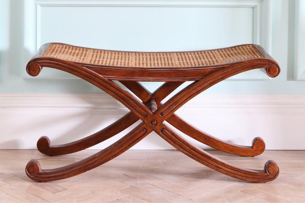 Louis XV Caned Bench