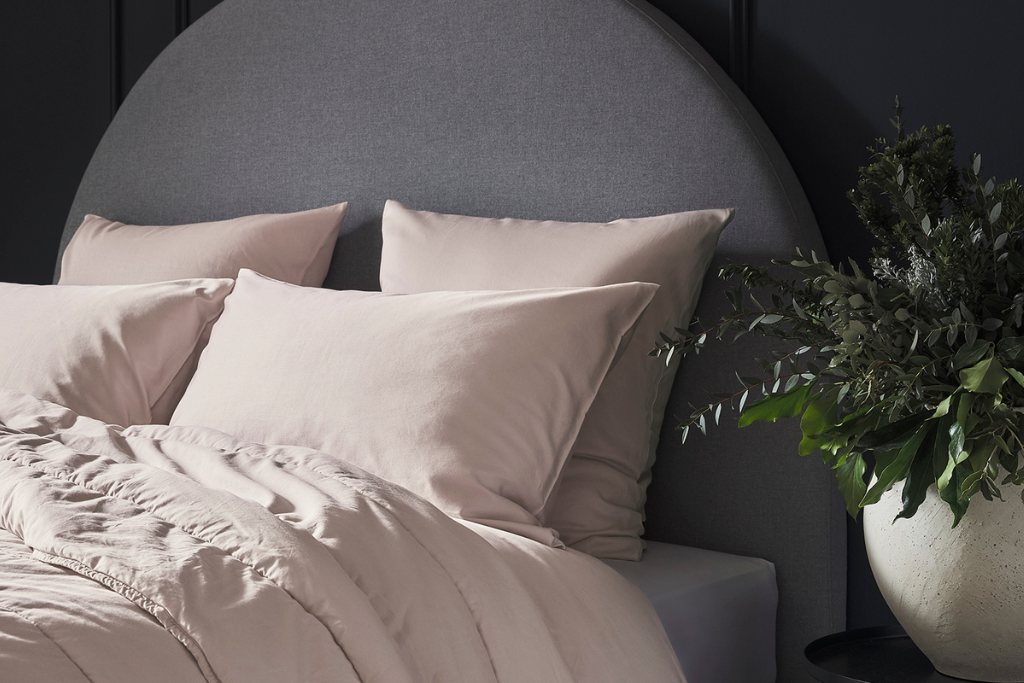 Bedfolk Luxe Cotton Pillowcase Pair Large 50cm X 90cm Rose