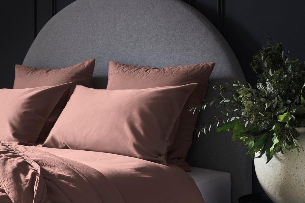 Bedfolk Luxe Cotton Pillowcase Pair Large 50cm X 90cm Rust