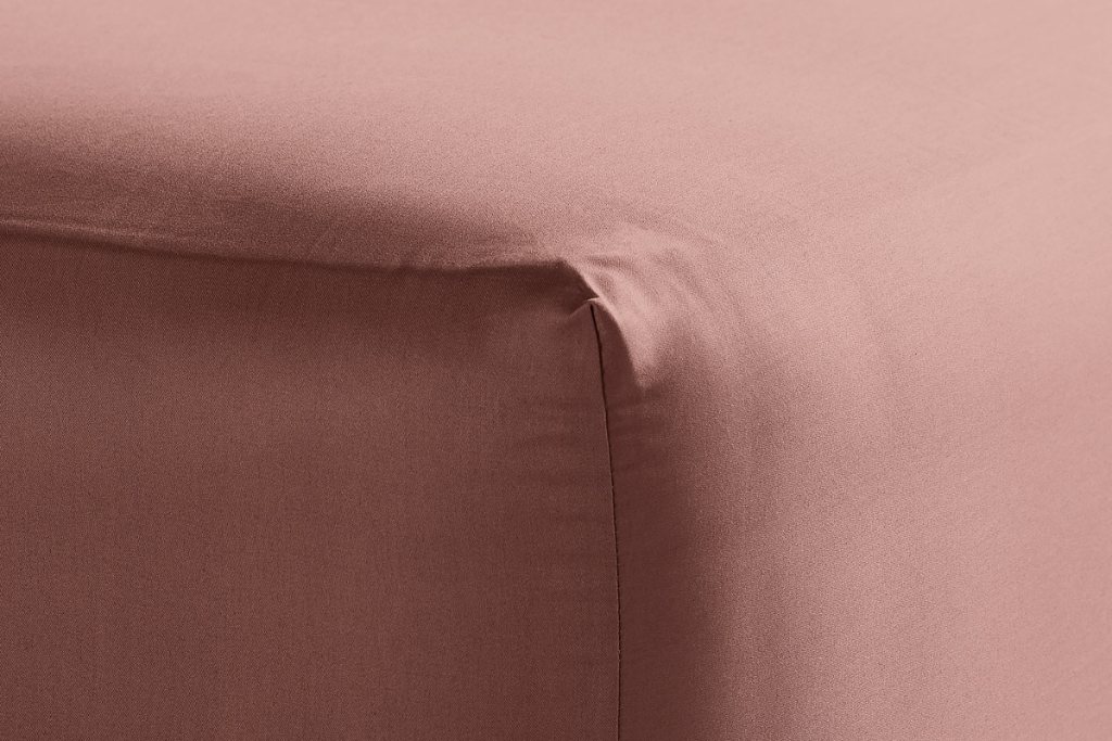Bedfolk Luxe Cotton Fitted Sheet Super King 180 X 200cm 6ft Rust