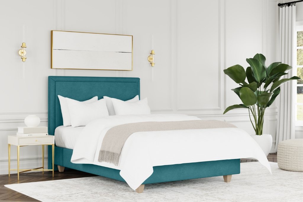 Signature Collection - Erin Bed - Slatted - Plush Mallard Green