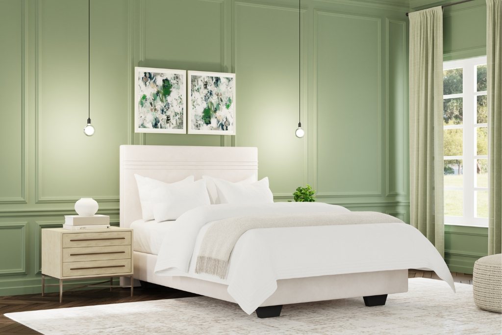 Signature Collection - Sophia Bed - Ottoman - Lovely Ivory White