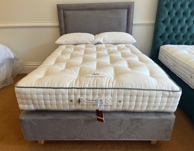 Vispring Kingsbridge Double Divan Set & Headboard - Ex Display.