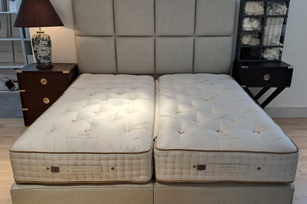 Vispring Sublime Superb Superking Size Divan Set & Headboard - Ex Display.