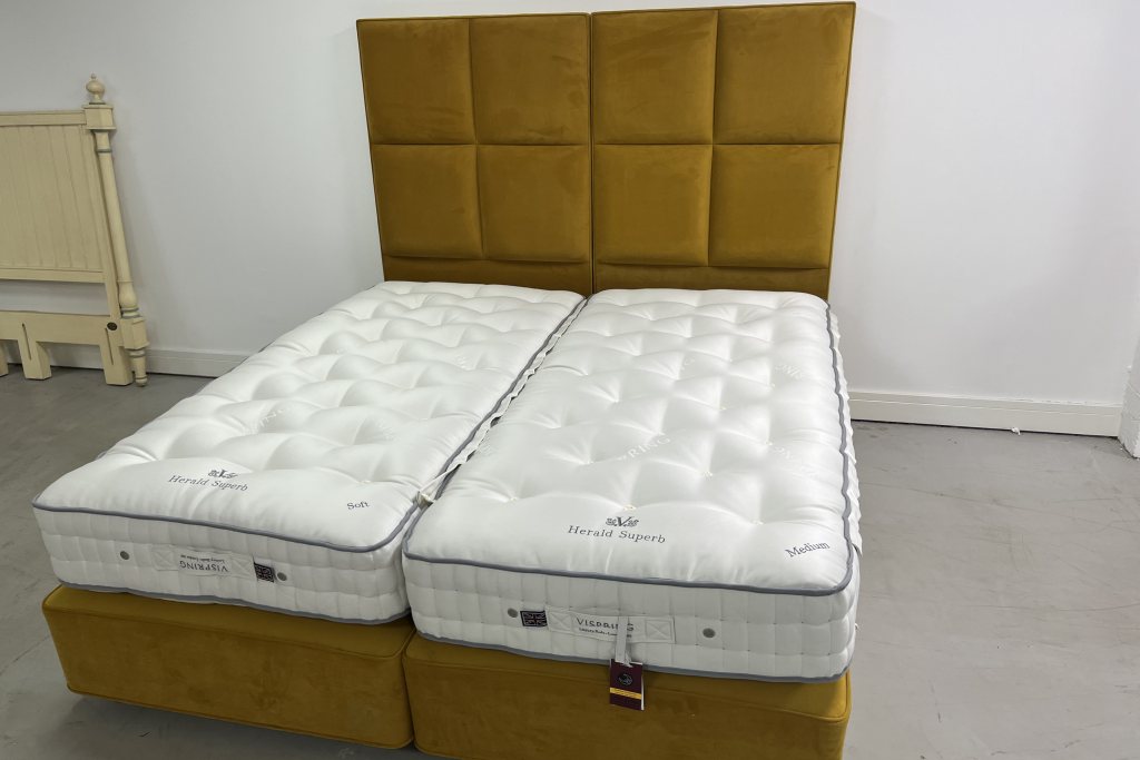 Vispring Herald Superb Divan Set & Headboard - SuperKing Size - EX DISPLAY