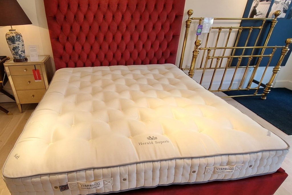 Emilia Grand Bedstead + Vispring Herald Mattress Set - Superking Size - Ex Display.