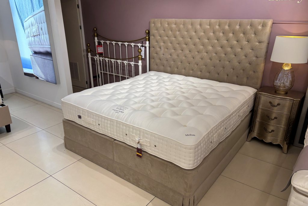 Vispring Excellence Divan Set with Aldo Headboard - Ex Display Vispring Excellence Divan Set with Aldo Headboard - Ex Display