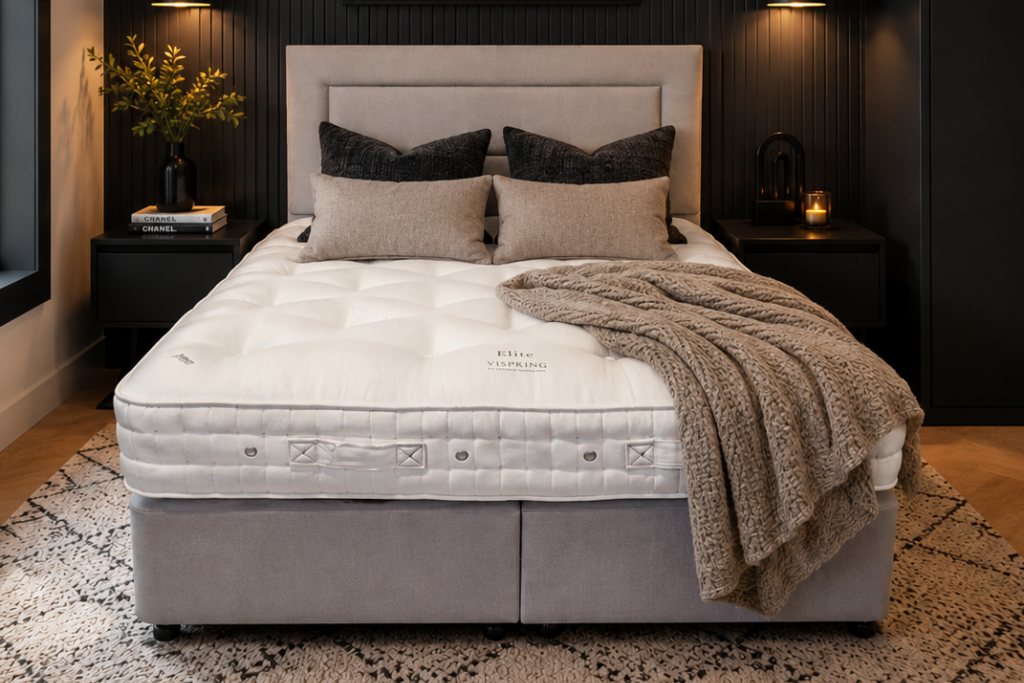Vispring Elite Divan Set - King Size - Ex Display. Vispring Elite Divan Set - King Size - Ex Display.