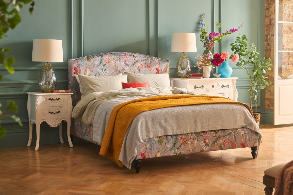 Richmond Upholstered Bed - Borneo Stone