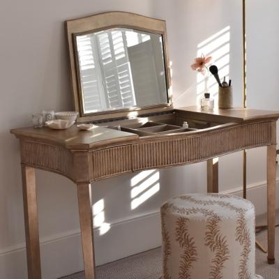 AS SEEN IN YOUR HOME: Complete your morning with the Eclectic Luxury Leafed Dressing Table. A traditi...