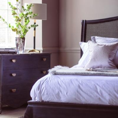 The Brompton Caned Bedframe boasts a beautiful hand carved finish with intricate detailing. A charcoa...