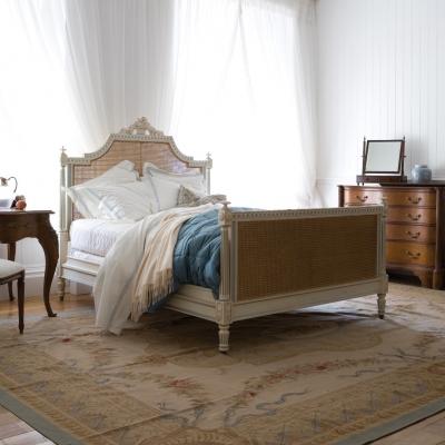 The Juliet Bed is a masterclass in artisan handcrafting. Influenced by the romantic French Rococo sty...