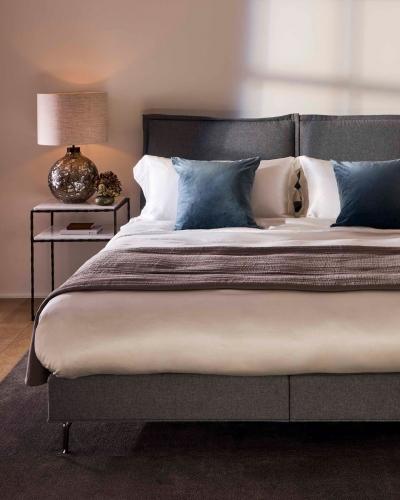 Introducing the Katherine Bed by Vispring. Featuring the Katherine mattress with shallow floating div... Introducing the Katherine Bed by Vispring. Featuring the Katherine mattress with shallow floating div...